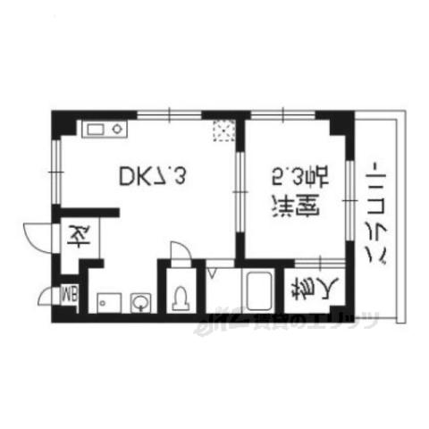 Mプラザ大住参番館(1DK/3階)の間取り写真