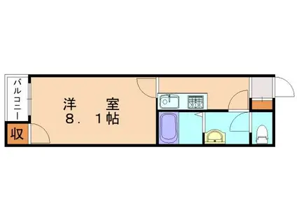 クレイノすみれ(1K/1階)の間取り写真