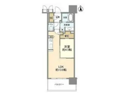 オーパスレジデンス心斎橋サウス(1LDK/12階)の間取り写真