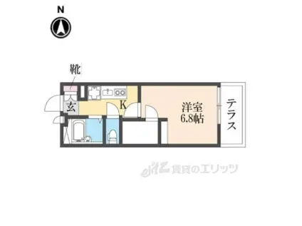 レオパレス妙楽(1K/1階)の間取り写真