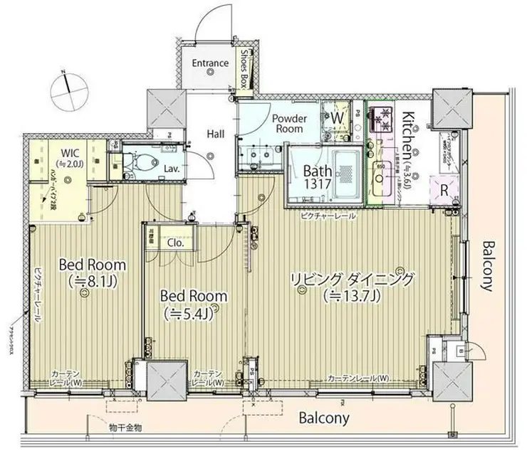 パーク・アヴェニュー神南 5階階 間取り