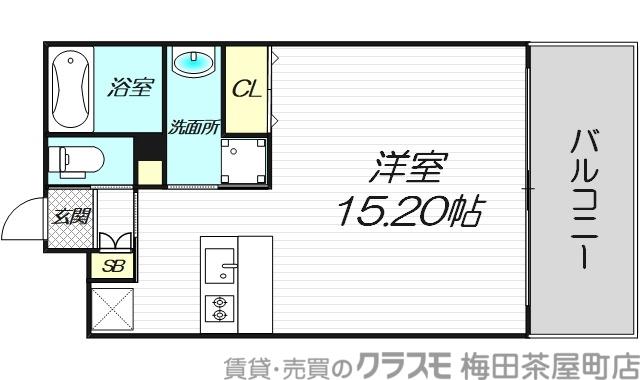 プレジオ海老江(ワンルーム/3階)の間取り写真