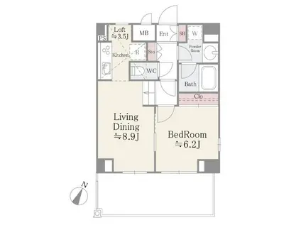 LO・HOUSE STYLE(1LDK/4階)の間取り写真