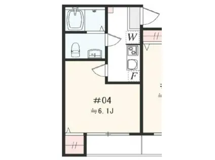 アザーレ・パッシオ本厚木B(1K/2階)の間取り写真