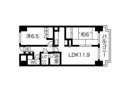 グリーンキャピタル長町II(2LDK/4階)の間取り写真