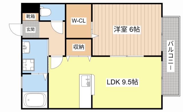 パシフィックドリーム(1LDK/2階)の間取り写真