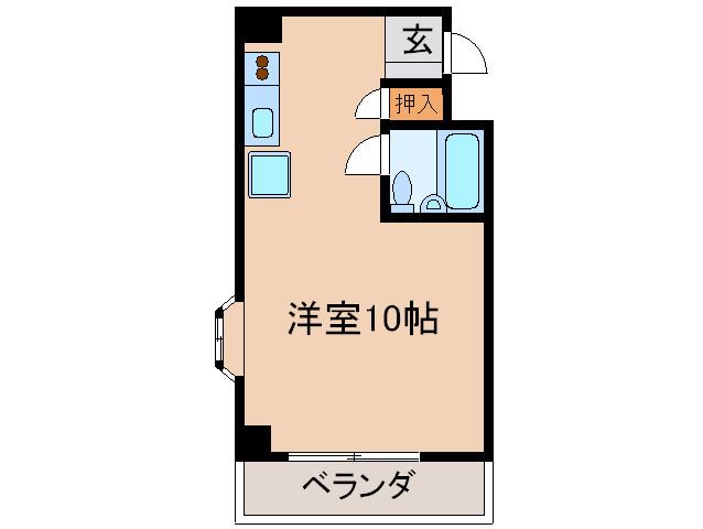 ベルネージュ(ワンルーム/3階)の間取り写真