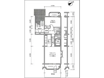 コーポレート東所沢1号棟(1LDK/1階)の間取り写真