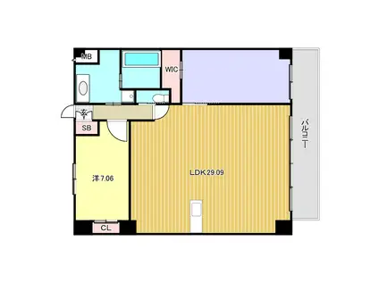 プレジオ西宮北口(2LDK/2階)の間取り写真