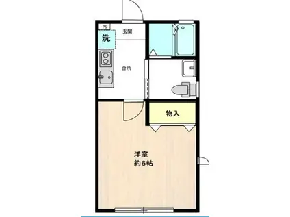 ケーオーメゾン高田馬場(1K/1階)の間取り写真