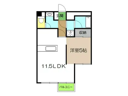 みずきハウス(1LDK/2階)の間取り写真