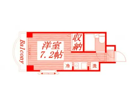 メゾン・ド・トゥール(ワンルーム/8階)の間取り写真