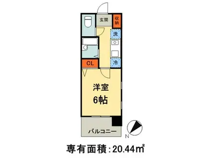 ダイナフォート日本橋(1K/3階)の間取り写真