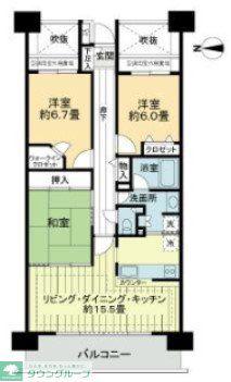 ライオンズマンション大宮高鼻町(3LDK/11階)の間取り写真