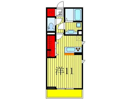 トワ・グレース柏の葉(ワンルーム/3階)の間取り写真