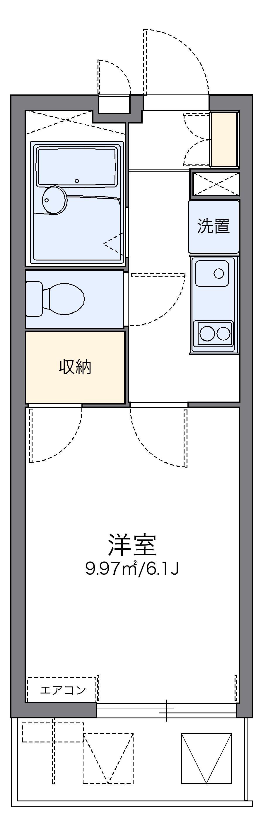 レオパレス上之園(1K/3階)の間取り写真