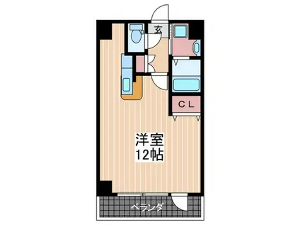 ルーデンス(ワンルーム/3階)の間取り写真