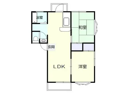 ハイツマサルC(2LDK/2階)の間取り写真