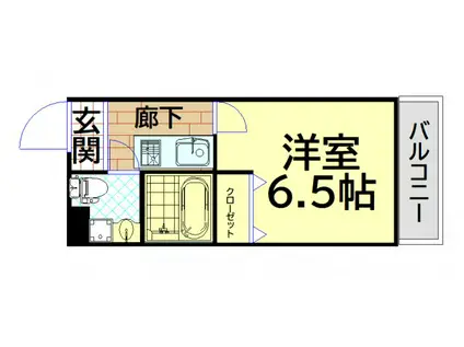 アリバあみだ池(1K/7階)の間取り写真