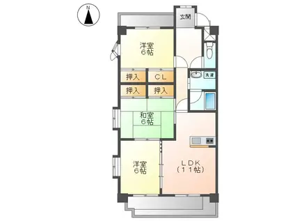 PASTORAL-N(3LDK/1階)の間取り写真