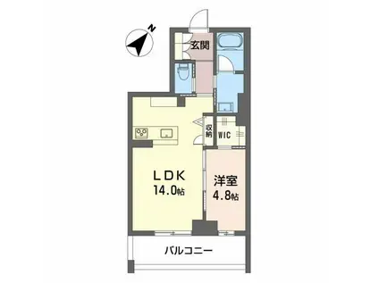 CLASSEUM連坊II(1LDK/3階)の間取り写真