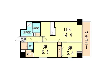 グランリベレ明石(2LDK/5階)の間取り写真