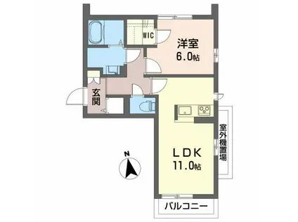 シャーメゾン日の出町(1LDK/3階)の間取り写真
