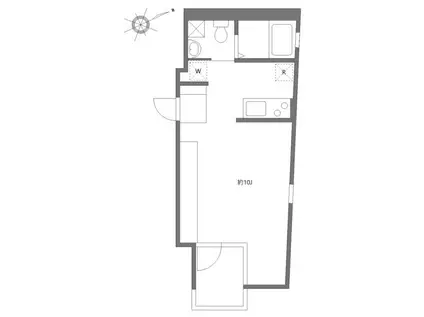 桜ヒルズ板橋(ワンルーム/B1階)の間取り写真