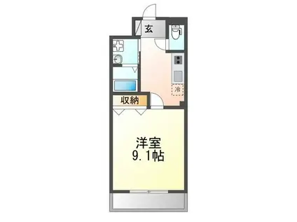 ベロニカ(1K/1階)の間取り写真