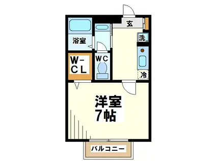 エスペランサ・シマ(1K/1階)の間取り写真