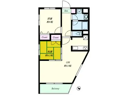 プルミエール(2LDK/3階)の間取り写真