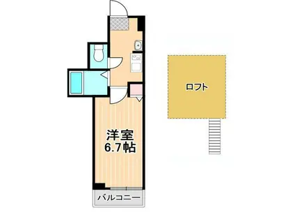 グランクオール青井ウエスト(1K/3階)の間取り写真