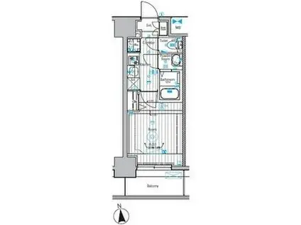 メイクスアート上前津VI(1K/12階)の間取り写真