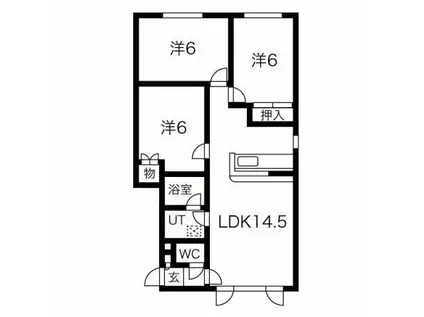 アップルコート西町I(3LDK/3階)の間取り写真