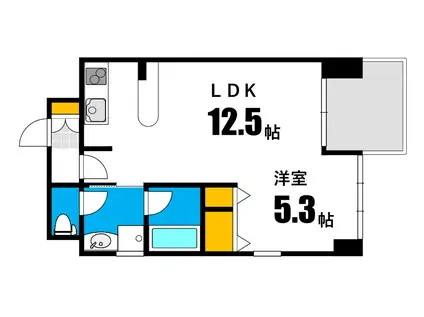 クレアレジデンス(1LDK/7階)の間取り写真