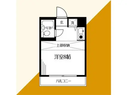 レヂオンス一橋学園(ワンルーム/1階)の間取り写真