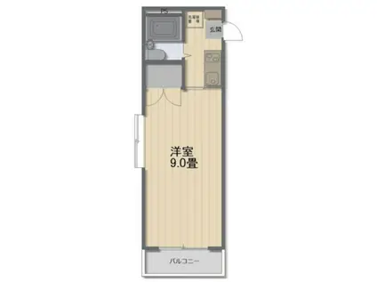 アミ半田1(1K/2階)の間取り写真