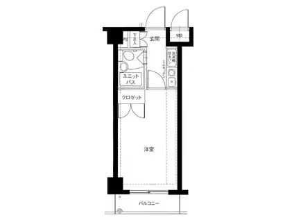 カテリーナ大森(1K/5階)の間取り写真
