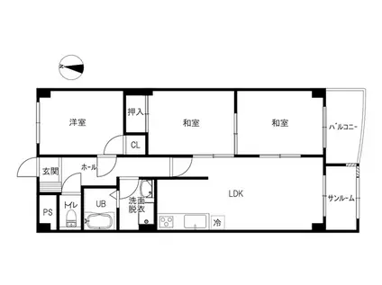 ファミーレ・モンタグナス(3LDK/2階)の間取り写真
