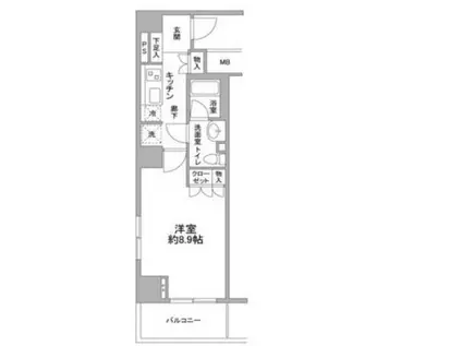 LAMASONDEKAKEGAW(1K/4階)の間取り写真