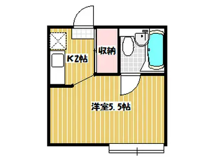 パブリック24(ワンルーム/2階)の間取り写真