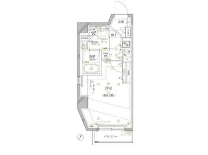 クレイシア板橋志村(1K/4階)の間取り写真