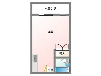 マートンドーム(ワンルーム/2階)の間取り写真