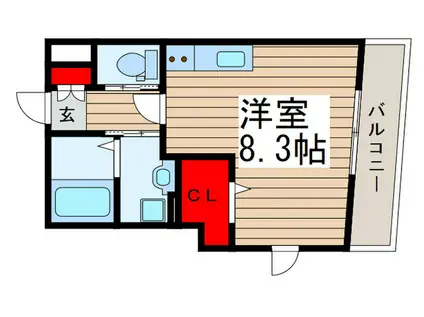 LA SUA CASA.SII(ワンルーム/3階)の間取り写真
