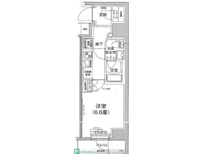 アイルグランデ南大井(1K/7階)の間取り写真