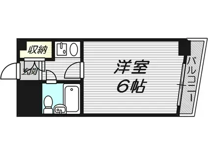 ベストレジデンス都島本通(1K/6階)の間取り写真