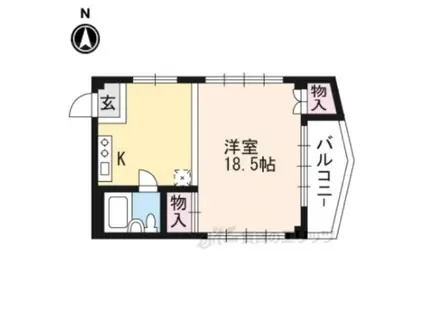 中央1丁目小堀マンション(1K/2階)の間取り写真