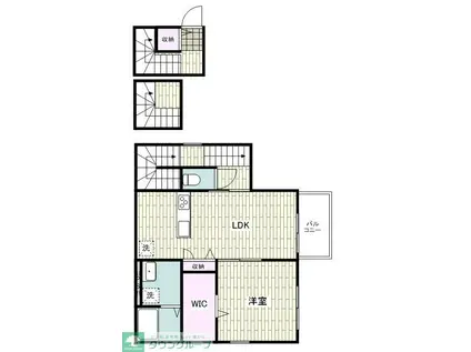 ル・クール(1LDK/2階)の間取り写真