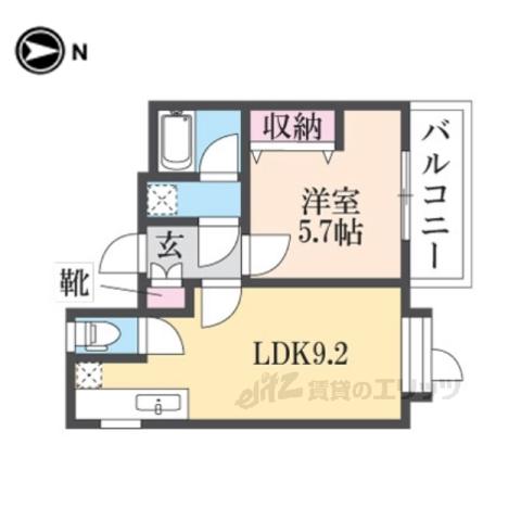 ホワイトクレステ(1LDK/3階)の間取り写真