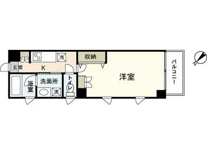 リフレスロイヤルシティII(1K/5階)の間取り写真